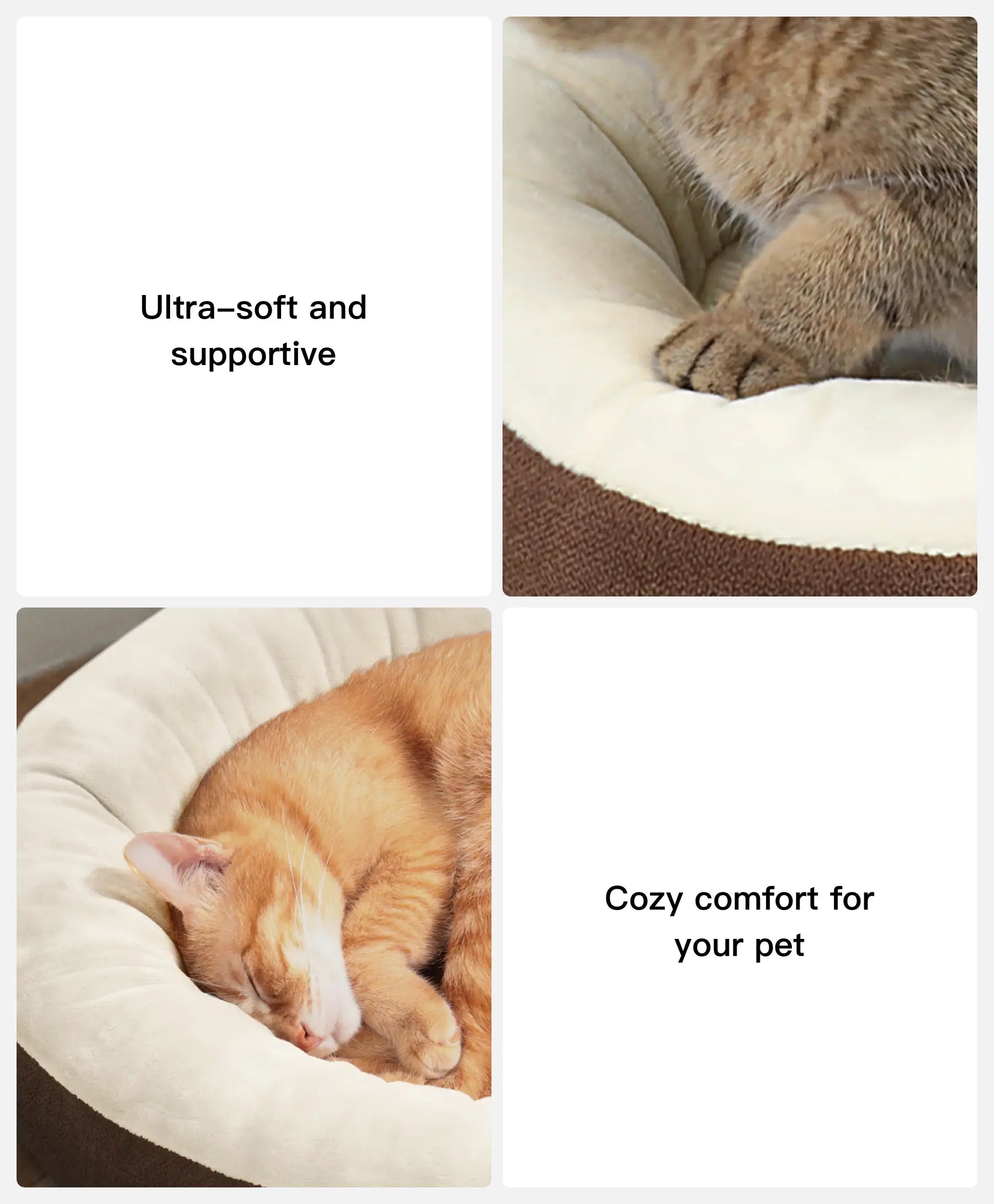 Rolimate Donut Heated Pet Bed - Ultra-Soft and Temperature-Controlled Warmth for Cats and Dogs