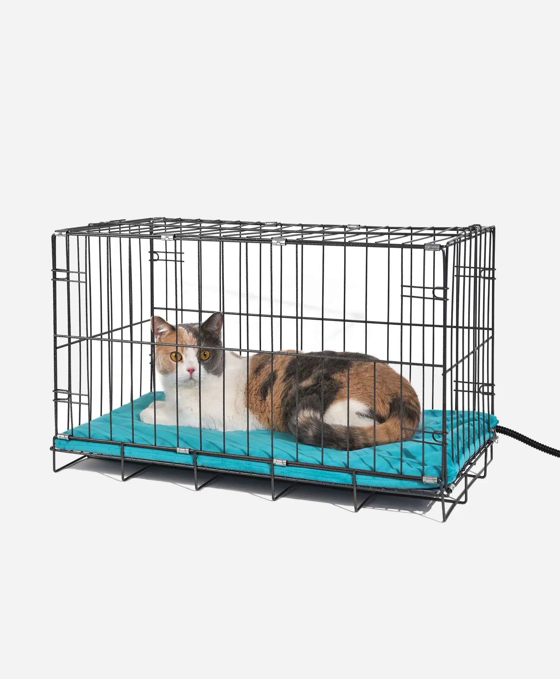 Rolimate Outdoor Heated Cat Cage - Large Weatherproof Shelter with Heating Pad for Cats